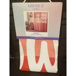 Forever 21 Home Maddie "Girl Power" Shower Curtain *NEW*